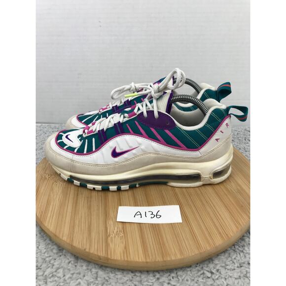 Nike Air Max 98 Easter 2020 White Casual Athletic Sneaker Womens 9.5 CI3709-301 - Picture 1 of 11